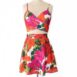 Show Me Your Mumu Bahama Mama Tropical Mini Skirt Set size XS